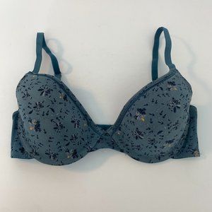 Lucky Brand Blue Floral Demi Bra